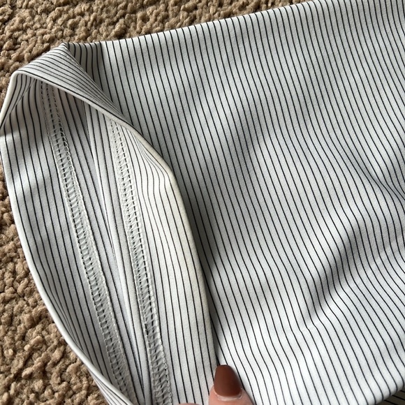 Peter Millar Crown Sport Summer Comfort  White Black Stripe Polo Golf Shirt (B3) - Picture 4 of 8